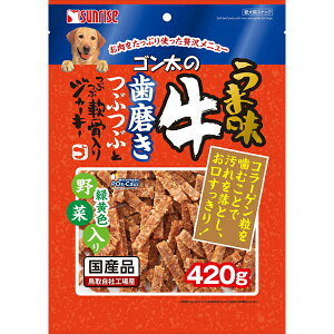 【6個セット】 マルカン ゴン太のうま味牛 歯磨きつぶつぶとつぶつぶ軟骨入りジャーキー 緑黄色野菜入り 420g 犬 フード スナック MARUKAN 犬用おやつ ペット用品 コラーゲン おやつ ジャーキ