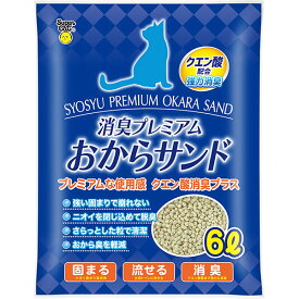 【3個セット】 スーパーキャット NEW 消臭プレミアムおからサンド クエン酸プラス 6L