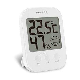 【3個セット】 ドリテック デジタル温湿度計 オプシス ホワイト O-230WT