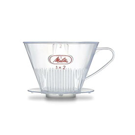 【5個セット】 メリタ Melitta コーヒー ドリッパー 2~4杯用 クリアフィルター 1×2 メジャースプーン付き プラスチック製 CF-T 1×2