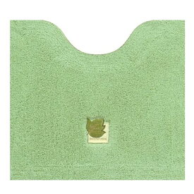 【3個セット】 センコー タイニーリーフ ミニ トイレマット 約43×47cm グリーン 綿混素材 刺繍 シンプルデザイン 13962