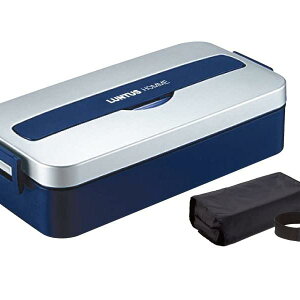 【3個セット】 アスベル 弁当箱 ランタス MC-800C 幅22.7cm×奥行11.2cm×高さ6.0cm バッグ付 シルバー 食洗機対応 スリム キッチン 新生活 食洗器対応 中学生 学生 ロック 高校生 汁モレ防止 漏れに