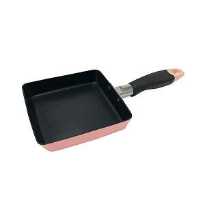 【3個セット】 ベストコ 玉子焼き器 エッグパン 13×14cm ピンク ちびパン ミニ IH ガス火 オール熱源対応 NQ-0099 カリーノ フライパン 角型 長持ち 新生活 かわいい こびりつきにくい 卵焼き お