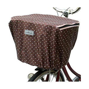 【2個セット】MARUTO マルト ファッションバスケットカバー レギュラー前カゴ用 一段式 D-4FMT 水玉/茶 人気商品