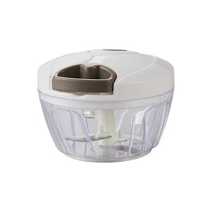 【2個セット】竹原製缶 みじん切り器 簡単みじん切りチョッパー Mサイズ 直径12.5×高さ9cm コンパクト 紐を引くだけ簡単 容量450ml 3枚刃 A-94 ホワイト/グリーン 人気商品