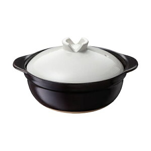 イシガキ イシガキ産業 軽量 土鍋 8号 艶あり 約直径29.5×奥行25×高14.5cm 2L 個食 保温 遠赤外線効果 2-3人用 ガス火用 吹きこぼれにくい 4299