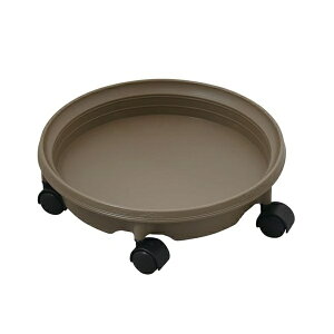 グリーンパル 鉢受プレート キャスター付 プラスチック製 鉢 ポット プランター 植木鉢 受皿 鉢台 自在キャスター付き 観葉植物 (モスブラウン 350 (Φ34.5×10.4cm) )