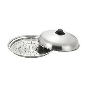 ヨシカワ 蒸し器 フライパン用 28~30cmフライパン対応 蒸しプレート 日本製 ステンレス 蒸し料理 フライパンにのせて簡単蒸しプレート 美味彩菜フライパンにのせて使う蒸しプレート SJ3207