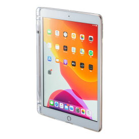 サンワサプライ PDA-IPAD1618CL iPad 10.2インチ　Apple Pencil収納ポケット付きクリアカバー アクセサリ タブレット SANWA SUPPLY