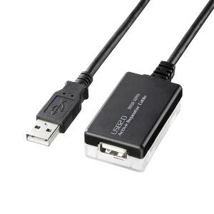 サンワサプライ KB-USB-R212N 12m延長USB2.0アクティブリピーターケーブル ペリフェラル USBコンバータ他 SANWA SUPPLY 送料無料