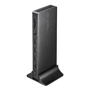 �T�����T�v���C USB-CVDK16 �h�b�L���O�X�e�[�V���� HDMI2�� 2��ʏo�͑Ή� USB-C�ڑ� �c�^�X�^���h�t�� 4K/60Hz�Ή� USB PD65W 10Gbps �[�d�A�_�v�^�t�� �A���~��