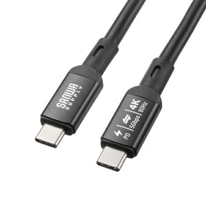�T�����T�v���C KU-5GCCP7550 USB Type-C�P�[�u�� DP Alt���[�h�Ή� PD75W�Ή� 4K/60HZ �f���o�� 5m 3�d�V�[���h�\�� �A���~�J�o�[�R�l�N�^ �[�d �f�[�^�]�� 5Gbps �u���b�N