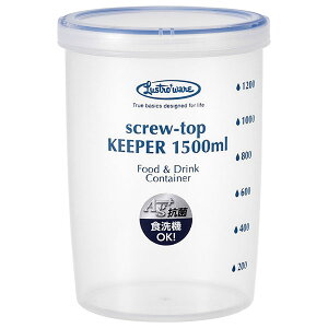 【20個セット】 岩崎工業 スクリュートップキーパー 1500ml 深型 ( プラスチック 保存容器 ) 密閉容器 抗菌 密閉 ナチュラル フードストッカー 電子レンジ対応 食洗機対応 ラストロウェア スク