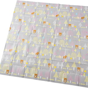 アサヒ興洋 クッションレジャーシート 4〜5人用 2畳サイズ(180×180cm) リラックマ 敷物 レジャーマット クッション シート 折りたたみ 遠足 ピクニック用品 クッションマット グレーフォレ