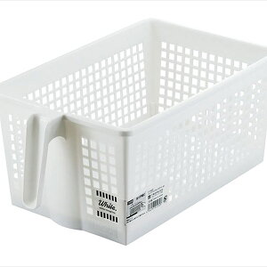 【60個セット】 不動技研 ストックハンドルバスケット ホワイト F55401 収納ボックス 小物入れ キッチン収納 取り出しやすい 整理ボックス 吊戸棚収納 ストック ハンドルバスケット キッチン