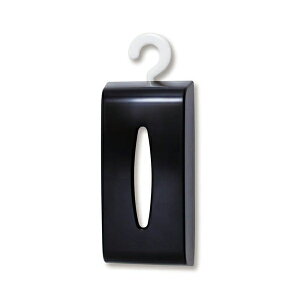 伊勢藤 ティッシュケース ティッシュペーパーボックス ブラック 置き場所に困らない 吊るす 横置き かける 吊り下げ フック付 ティッシュボックス 冷蔵庫 くっつく マグネット キッチン収