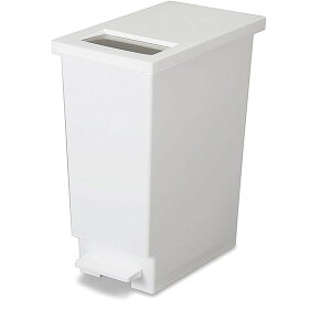 新輝合成 ユニード プッシュ&ペダル30S 30L ホワイト 分別ペール 蓋付 スリム キッチン ふた付き ペダル ゴミ箱 インテリア プッシュ ペダルペール ダストボックス 分別 足踏み トンボ 分別タ