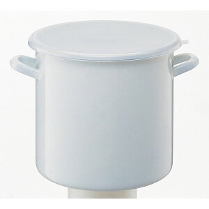 高木金属工業 ホーロー ストックポット 丸型 10L(内径24cm) ホワイト HSP-M24 保存容器 琺瑯 ほうろう 食品ストック 漬物 梅干し 漬け物 味噌 自家製みそ 作り シールフタ 蓋付き 入れ物 高木金