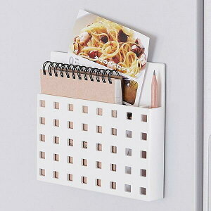 【5個セット】 吉川国工業所 Mag-On マグネットメモ&レターポケット ホワイト ( 小物入れ ) 小物収納 マグネット 薄型 収納ボックス ライクイット マグネットフック マグオン 物流 保管用品