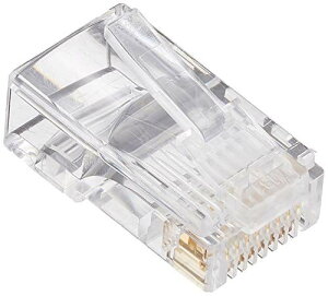 エレコム LD-RJ45T100 ELECOM RJ45コネクタ 単線仕様 100個入り 配線 モジュール 単線用 コネクタ プラグ コネクター パソコン周辺機器 送料無料