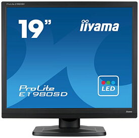 iiyama 19型スクエア液晶ディスプレイ ProLite E1980D ( TNパネル、1280 x 1024 / D-SUB、DVI-D / スピーカーなし / ブラック )