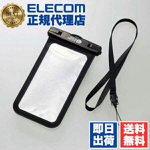 �y2�Z�b�g�z �G���R�� P-WPSN04BK �h�� �P�[�X ?6.9�C���` �X�}�[�g�t�H�� �p JIS�ی쓙�� IPX8 ���[10m �l�b�N�X�g���b�v �t�� �u���b�N ELECOM �l�b�N�X�g���b�v�t�� �G�� �g�ѓd�b �Ή� �Ɠd �X�}