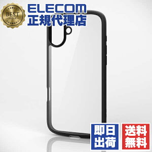 �y2�Z�b�g�z �G���R�� PM-A24BTSLFCBK iPhone 16 Plus �P�[�X �n�C�u���b�h �Ռ��z�� �y�� ���^ �J��������ی� �X�g���b�v�z�[���t �d�x5H TOUGH SLIM LITE �u���b�N ELECOM ��������