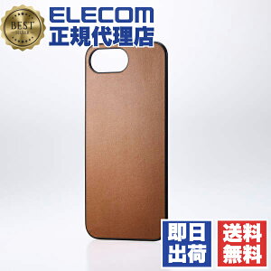 【2個セット】 エレコム PM-A25SMPPLBR iPhone 16e バックパネル カメラ/背面保護 ソフトレザー 薄型 バックプレート ブラウン