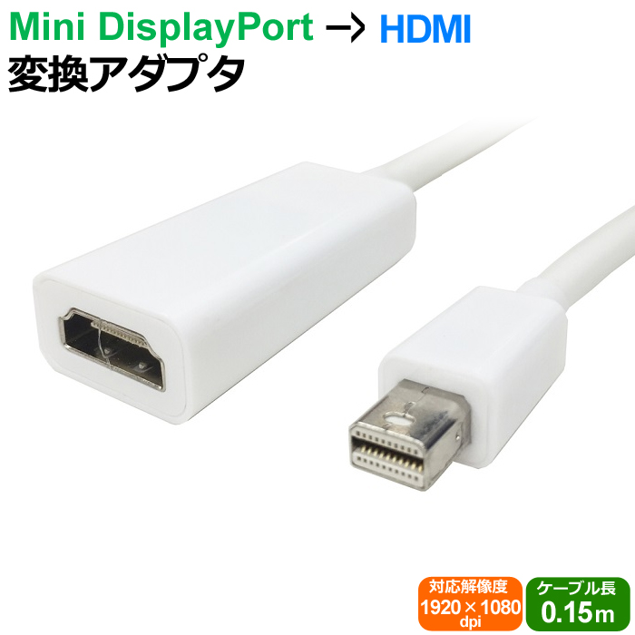 Mini DisplayPort/Thunderbolt vers HDMI câble Mac vers TV Video+Audio 0,5 m 0.5 mètre/0,5m 