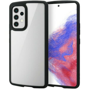 【3個セット】 エレコム PM-G224TSLFCBK Galaxy A53 5G(SC-53C SCG15) ハイブリッドケース TOUGH SLIM LITE フレームカラー 背面クリア ブラック