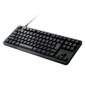 【3個セット】 エレコム TK-MC30UKPBK 有線メカニカルテンキーレスキーボード 静音赤軸 ブラック