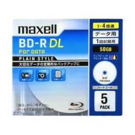 【3個セット】 マクセル　1-4倍速対応データ用ブルーレイディスクBD-R DL（50GB・5枚）　BR50PPLWPB.5S