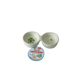 SANKO ハッピーディッシュダブル A07 陶器製 フード 給水 食器 モモンガ フクロモモンガ シマリス ハムスター 小鳥用