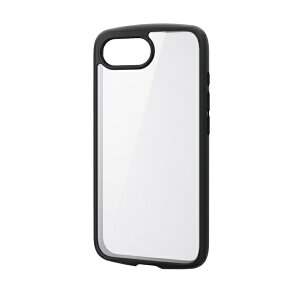 �G���R�� PM-A25STSLFCGBK iPhone 16e TOUGH SLIM LITE �P�[�X �t���[���J���[ �w�ʃK���X ���^���X�e�b�J�[�t