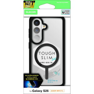 �y���K�㗝�X�z �G���R�� PM-G261TSLFCMBK Galaxy S26 (SC-51G) TOUGH SLIM LITE �P�[�X �t���[���J���[ MAGKEEP �X�g���b�v�z�[���V�[�g�t �u���b�N