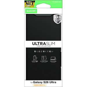 �y���K�㗝�X�z �G���R�� PM-G262PLFUBK Galaxy S26 Ultra (SC-53G) �蒠�^�P�[�X ���^ ���Εt �u���b�N