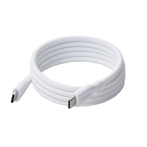 �y���K�㗝�X�z �G���R�� MPA-CCTMGS10WH USB Type-C to USB Type-C�P�[�u�� �܂Ƃ܂�}�O�l�b�g �V���R�� USB Power Delivery�Ή� �ő�60W 1.0m �z���C�g