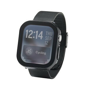 �y���K�㗝�X�z �G���R�� AW-25BFCGEBK Apple Watch 42mm �t���J�o�[�P�[�X �v���~�A���K���X ������ �h�� �u���b�N