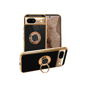 shizukawill Google Pixel8a �P�[�X �J�o�[ �����O�t���P�[�X �O���b�e�B�A Google Pixel8a �u���C�g�u���b�N GOPI8ACL5BK �V�Y�J�E�B��