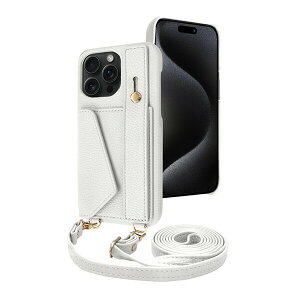 shizukawill iPhone15 Pro Max �P�[�X �J�o�[ �V�����_�[�P�[�X �A�C�t�@���f5 �X�g���[�g���[�h iPhone15 Pro Max �X�m�[�z���C�g APIP15PMIF51WH �V�Y�J�E�B��