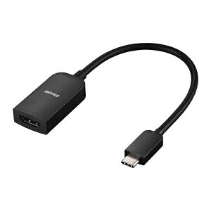 BUFFALO USB-C to HDMI �ϊ��A�_�v�^ �u���b�N BSCHDBK Type-C �f���o�� �f�B�X�v���C�ڑ� 4K�Ή� USB�ϊ� �ڑ��P�[�u��