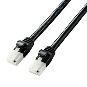 �y10�Z�b�g�z �G���R�� LD-GPAT�^BK100 LAN�P�[�u�� CAT6A �ܐ܂�h�~ 10m �u���b�N