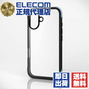 �y���K�㗝�X�z �G���R�� PM-A24AHVAIRBK2 iPhone 16 �P�[�X �n�C�u���b�h �Ռ��z�� �y�� �J��������ی� MUBRAIN �u���b�N×�N���A�O���[�� ELECOM ��������