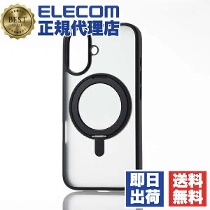 �y5�Z�b�g�z �G���R�� PM-A24AMAGSTBK iPhone 16 �P�[�X �n�C�u���b�h �Ռ��z�� �J���������Y�ی�݌v ���͋z�����C�����X�[�d�Ή� �X�^���h�@�\�t �d�x5H �u���b�N ELECOM ��������