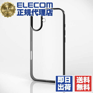 �y2�Z�b�g�z �G���R�� PM-A24AUCTMBK iPhone 16 �P�[�X �\�t�g �J�o�[ �Ռ��z�� ���^ �J���������Y�ی�݌v ���^���b�N�u���b�N ELECOM ��������
