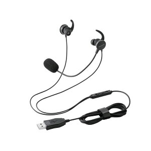 �y���K�㗝�X�z �G���R�� HS-EP21SUBK �w�b�h�Z�b�g �L�� USB �ڑ� �J�i���^ �}�C�N�t�� ������ ���ʒ��� �~���[�g�@�\ �y Windows Mac Chrome LINE ZOOM Meet Teams Webex �Ή� �z �u���b�N