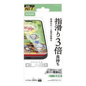 �G���R�� iPhone Pro Max �K���X�t�B���� �h�~ PM-A25DFLGGE �Q�[�~���O �w��h�~ �t���ی� �����K���X ��U�h�~ ��ʕی�t�B���� �C�A�Ȃ� �w���� ELECOM