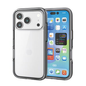�y���K�㗝�X�z �G���R�� PM-A25CHVAIR2BK iPhone 17 Pro �P�[�X �n�C�u���b�h �Ռ��z�� �y�� AirShock �u���b�N