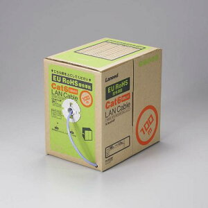 �y5�Z�b�g�z �G���R�� LD-CT6/BU100/RS Cat6���� LAN�P�[�u�� ����p 100m �P�[�u���̂� �R�l�N�^�Ȃ� EU RoHS�w�ߏ��� �u���[ ELECOM �z�� ���z���p�b�P�[�W �l�b�g���[�N�P�[�u�� �����b�N�X ����