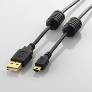 �y5�Z�b�g�z �G���R�� USB2.0�P�[�u�� U2C-MF50BK mini-B �u���b�N �t�F���C�g ELECOM U2CMF50BK �m�C�Y�ጸ �m�C�Y�t�B���^ �v�����^�P�[�u�� �X�L���i�Ή�